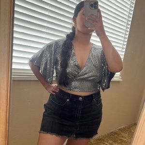Forever21 Sequin Crop Top